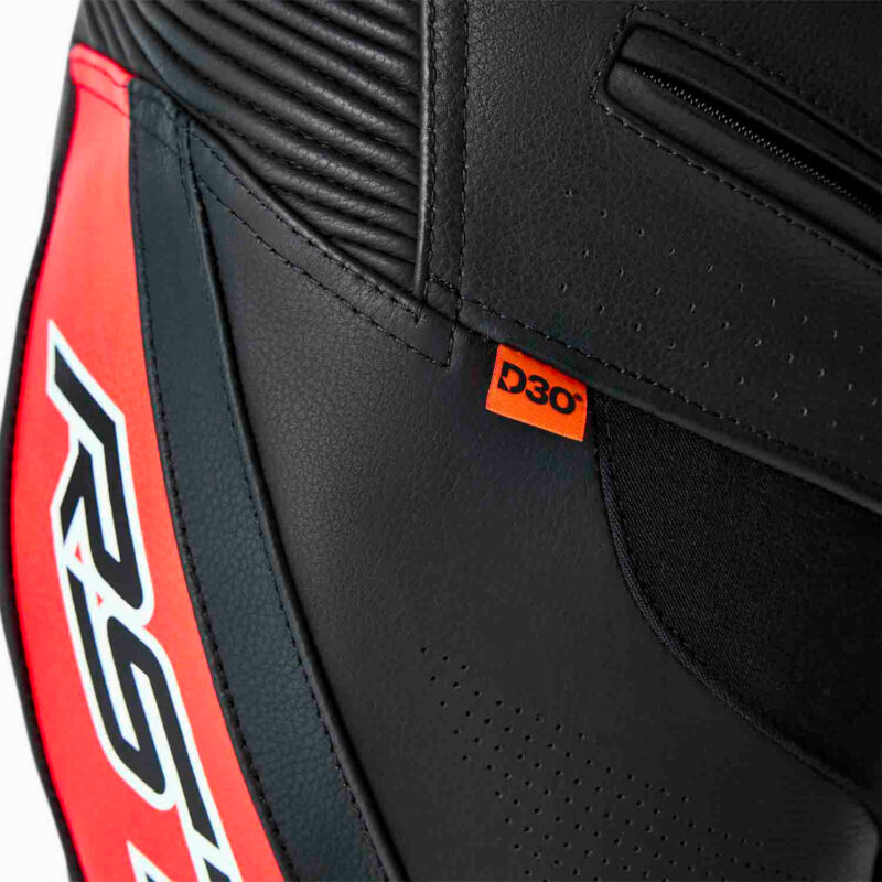 Fato de Couro TracTech Evo 5 Vermelho/Preto/Branco RST