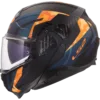 Capacete LS2 ADVANT II Glide Preto Laranja Mate