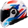 Capacete LS2 ADVANT X Nova Branco/Azul/Vermelho Brilhante
