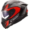 Capacete LS2 CHALLENGER II Viper Cinza Vermelho Brilhante