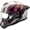 Capacete LS2 RAPID III Boho Branco Preto Rosa Brilhante