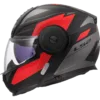 Capacete LS2 SCOPE II Duria Preto Vermelho Mate