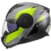 Capacete LS2 SCOPE II Duria Cinza Amarelo Hi-Vis Brilhante