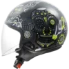 Capacete LS2 SPHERE LUX II Maxca Preto Amarelo Hi-Vis Brilhante