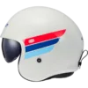 Capacete LS2 SPITFIRE II Retro Branco Azul Vermelho Brilhante