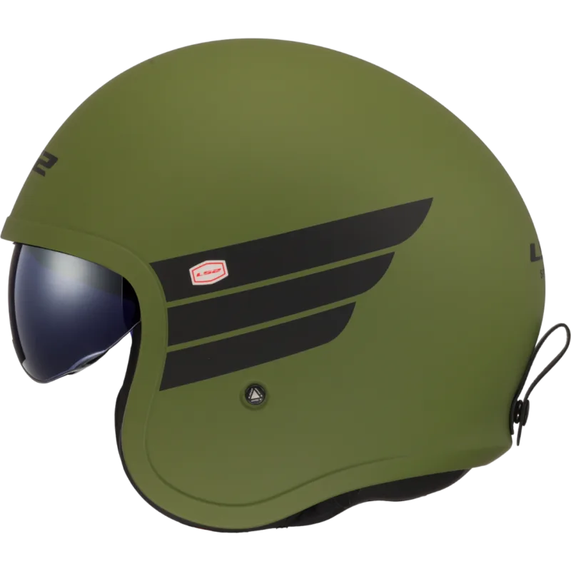Capacete LS2 SPITFIRE II Retro Verde Militar Mate