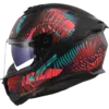 Capacete LS2 STREAM II Jungle Preto Rosa Azul Mate